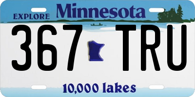MN license plate 367TRU