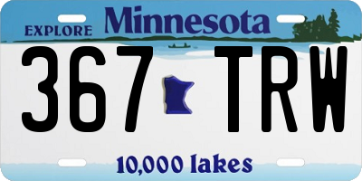 MN license plate 367TRW