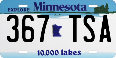 MN license plate 367TSA