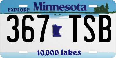 MN license plate 367TSB
