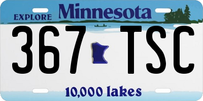 MN license plate 367TSC