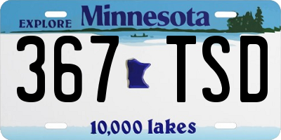 MN license plate 367TSD
