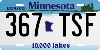 MN license plate 367TSF