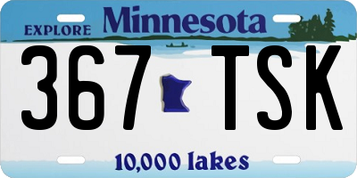 MN license plate 367TSK