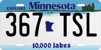 MN license plate 367TSL