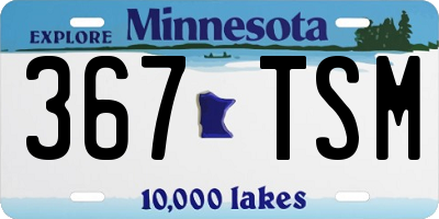 MN license plate 367TSM