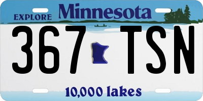 MN license plate 367TSN