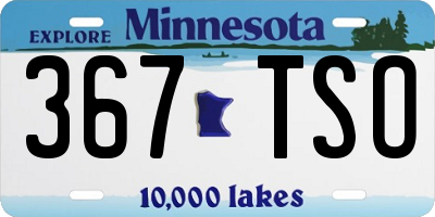 MN license plate 367TSO