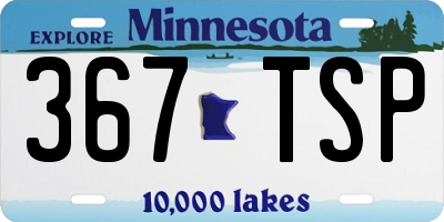 MN license plate 367TSP