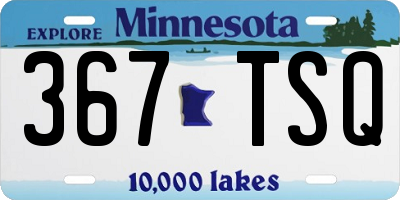 MN license plate 367TSQ