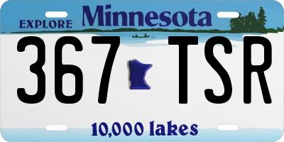 MN license plate 367TSR