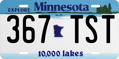 MN license plate 367TST