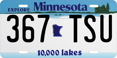 MN license plate 367TSU