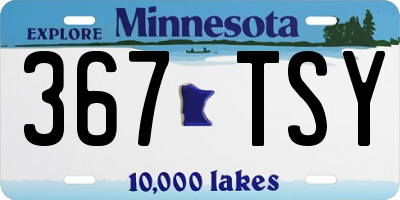 MN license plate 367TSY