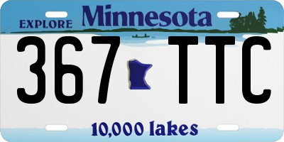 MN license plate 367TTC