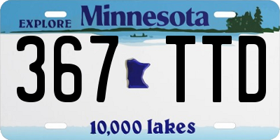 MN license plate 367TTD