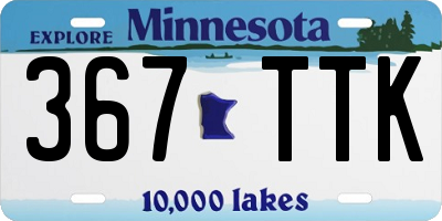 MN license plate 367TTK