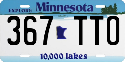MN license plate 367TTO
