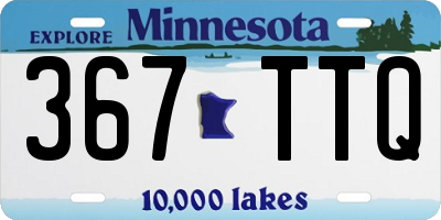 MN license plate 367TTQ