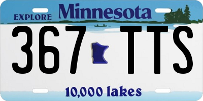 MN license plate 367TTS