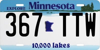 MN license plate 367TTW