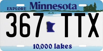MN license plate 367TTX