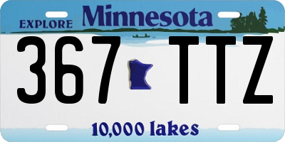 MN license plate 367TTZ