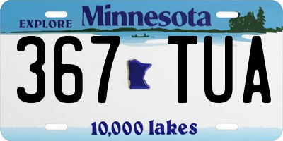 MN license plate 367TUA