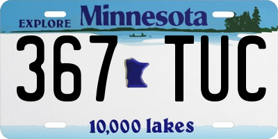 MN license plate 367TUC