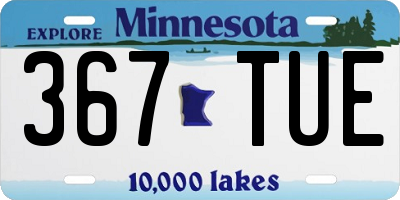 MN license plate 367TUE