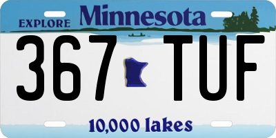 MN license plate 367TUF