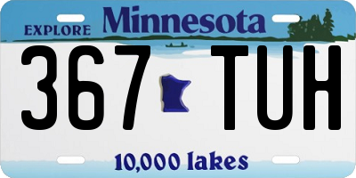 MN license plate 367TUH