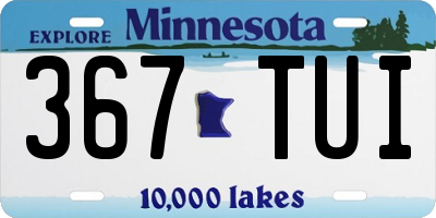 MN license plate 367TUI