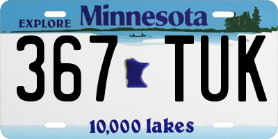 MN license plate 367TUK