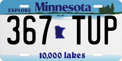 MN license plate 367TUP