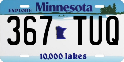 MN license plate 367TUQ