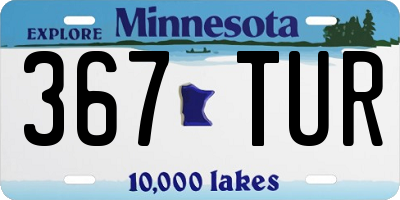 MN license plate 367TUR