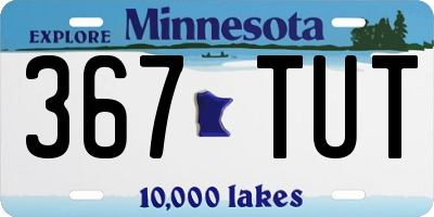 MN license plate 367TUT