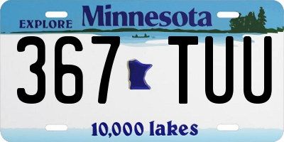 MN license plate 367TUU