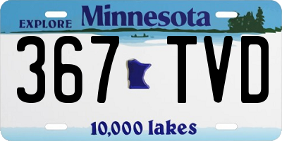 MN license plate 367TVD