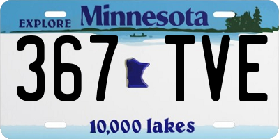 MN license plate 367TVE