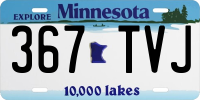 MN license plate 367TVJ