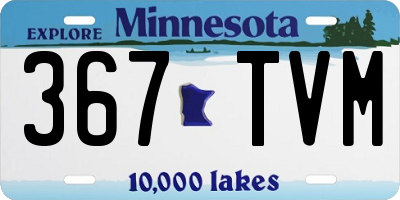 MN license plate 367TVM