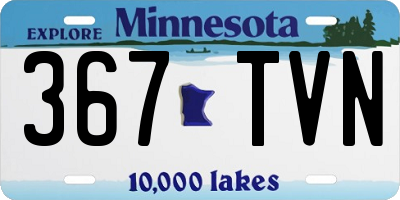 MN license plate 367TVN
