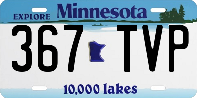 MN license plate 367TVP