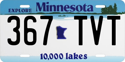 MN license plate 367TVT