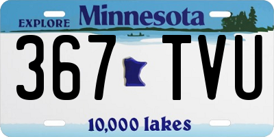 MN license plate 367TVU