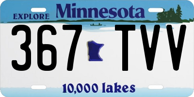 MN license plate 367TVV