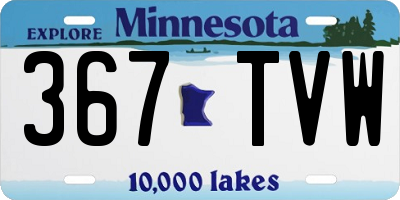 MN license plate 367TVW
