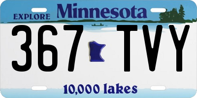 MN license plate 367TVY